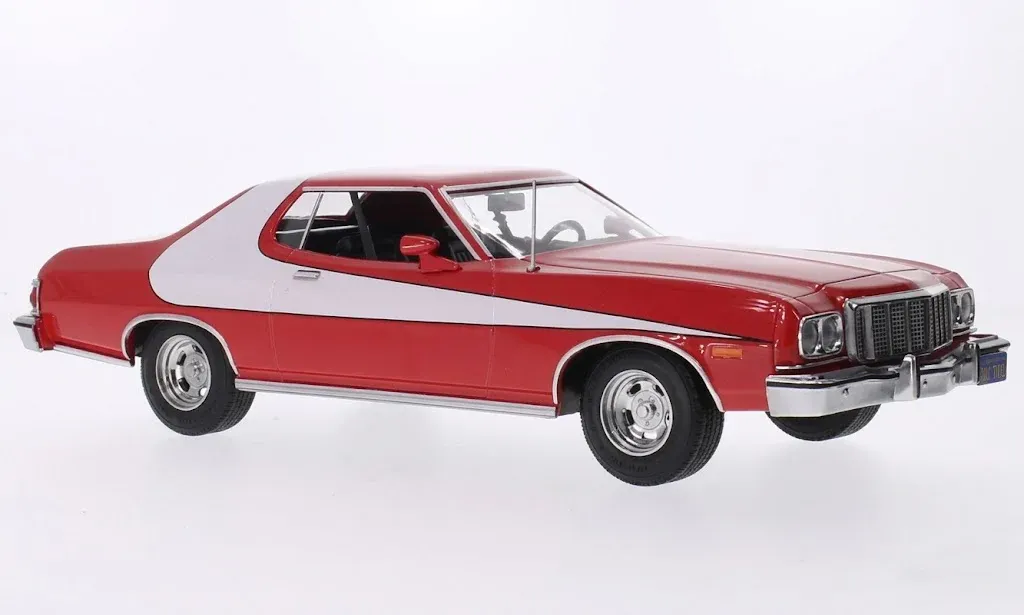 1:18 MCG - Ford Gran Torino, rot/weiss, 1975