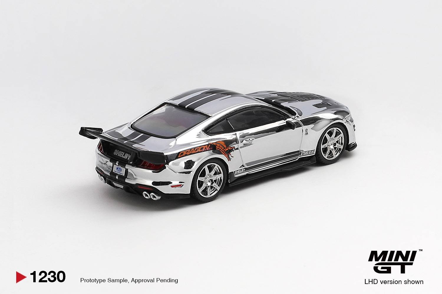 1:64 Mini GT - 2020 Shelby GT500 Dragon Snake Concept, chrome silver *Blister packaging*
