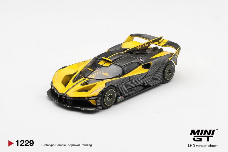 1:64 Mini GT - 2020 Bugatti Bolide, yellow 1:64 Mini GT - 2020 Bugatti Bolide, yellow