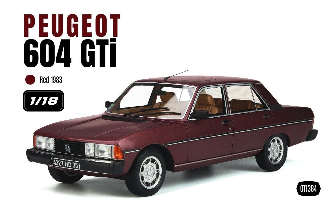 1:18 Otto Mobile - 1983 Peugeot 604 GTI red