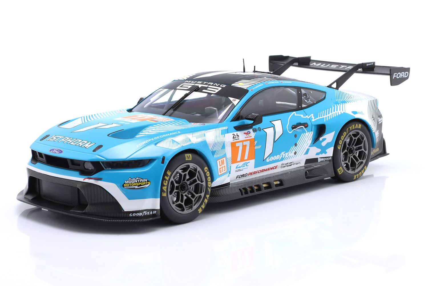 1:18 Ixo - Ford USA Mustang GT3 Coyote 5.4L V8 Team Proton Competition #77 24h Le Mans 2024 B. Barker - Z. Robichon - R. Hardwick
