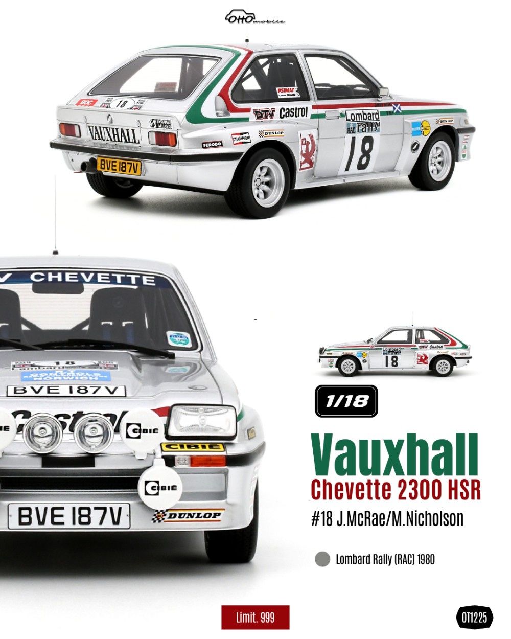 1:18 Otto Mobile - Vauxhall Chevette 2300 HSR Lombard Rally (RAC) 1980