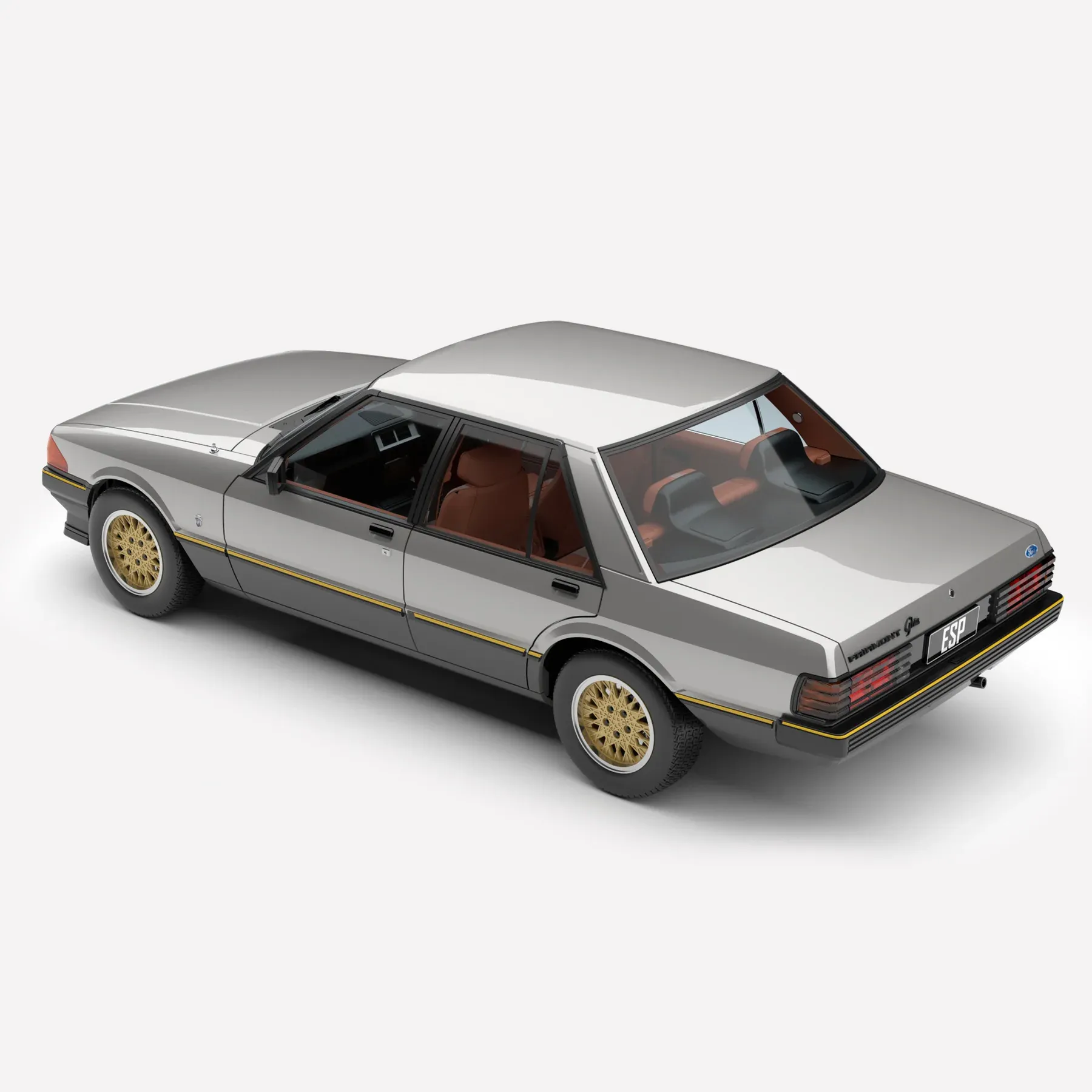 1:18 Authentic Collectables - Ford XE Falcon ESP - Silver Grey over Charcoal