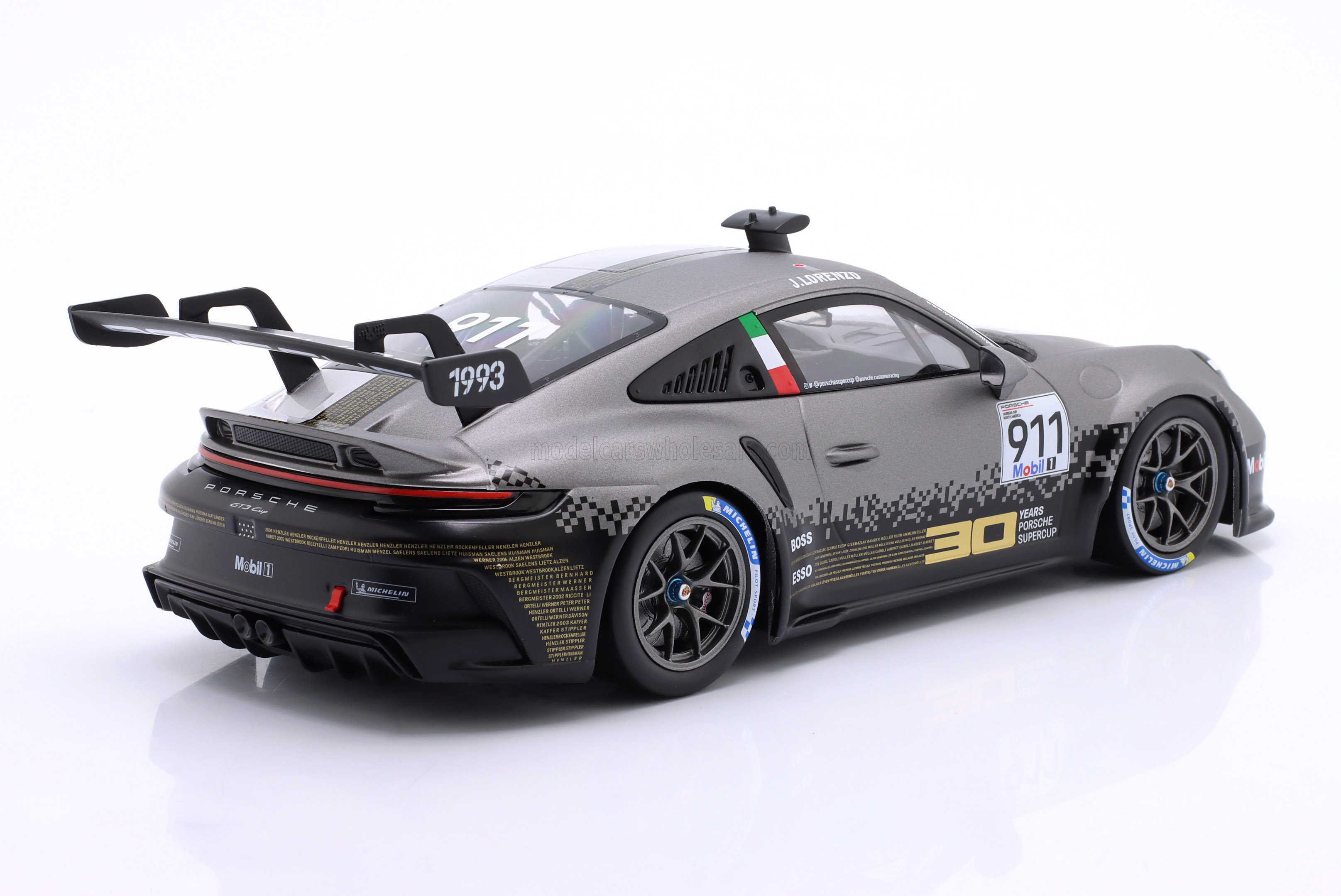 1:18 Ixo - Porsche 911 (992) GT3 Cup 4.2L Team Porsche Motorsport #911 Porsche Supercup Imola 2022 J. Lorenzo