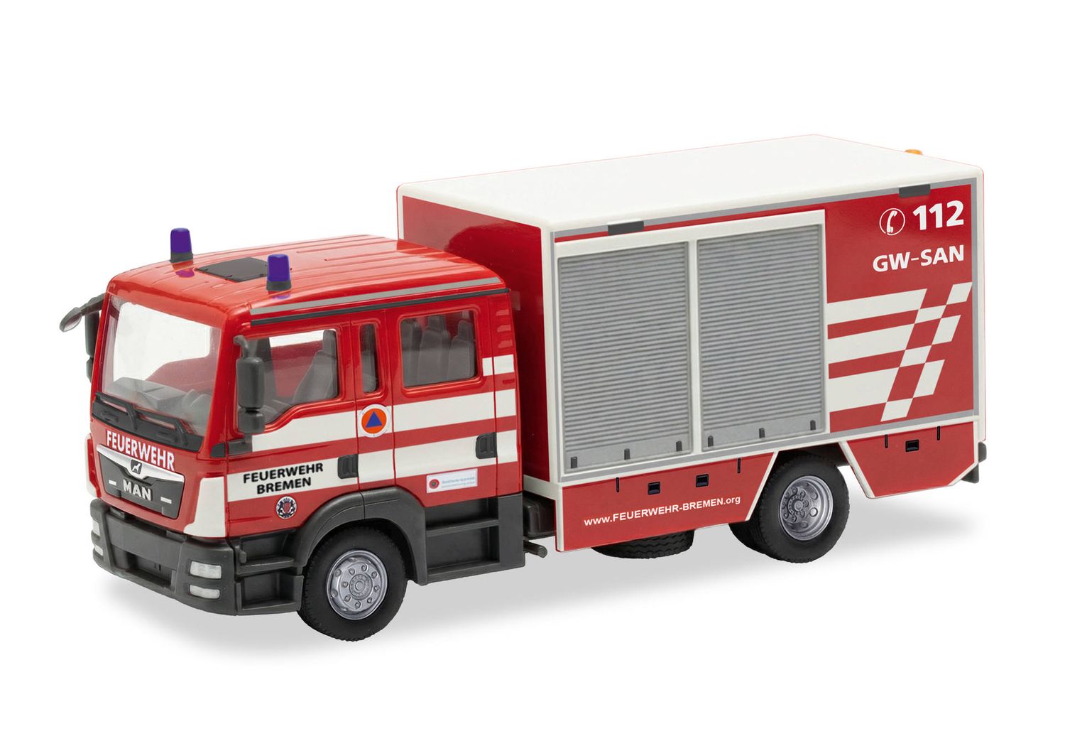 1:87 Herpa - MAN TGL Euro6 GW-SAN "Feuerwehr Bremen"