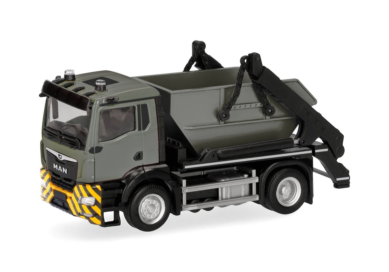 1:87 Herpa - MAN TGS NN Meiller Absetzkipper AK12, grau/gelb