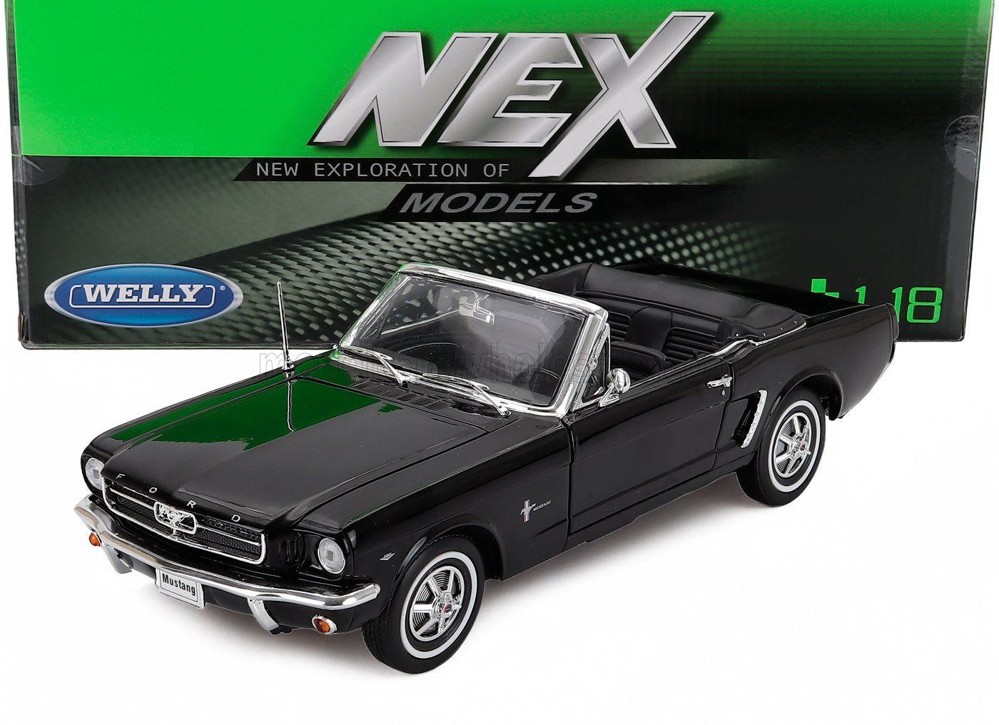 1:18 Welly - 1964 Ford Mustang Cabriolet Black