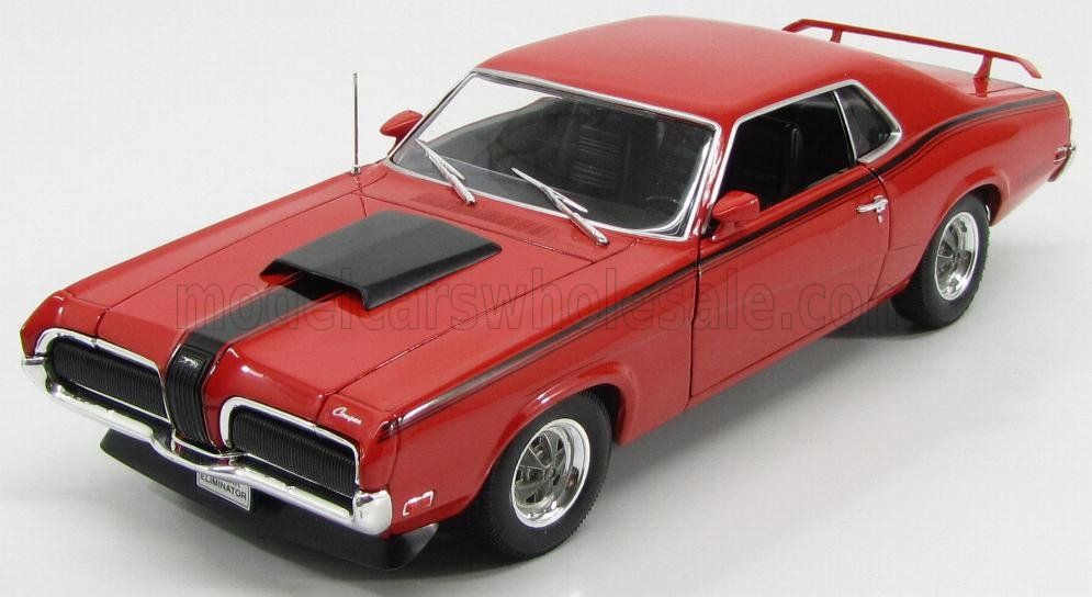1:18 Welly - 1970 Mercury Cougar Eliminator Coupe Dark Orange Black