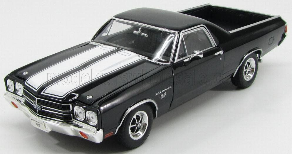 1:18 Welly - 1970 Chevrolet El Camino 369 SS Pick-Up Black White