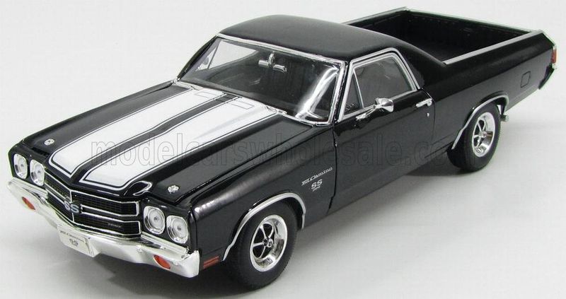 1:18 Welly - 1970 Chevrolet El Camino 369 SS Pick-Up Black White 1:18 Welly - 1970 Chevrolet El Camino 369 SS Pick-Up Black White