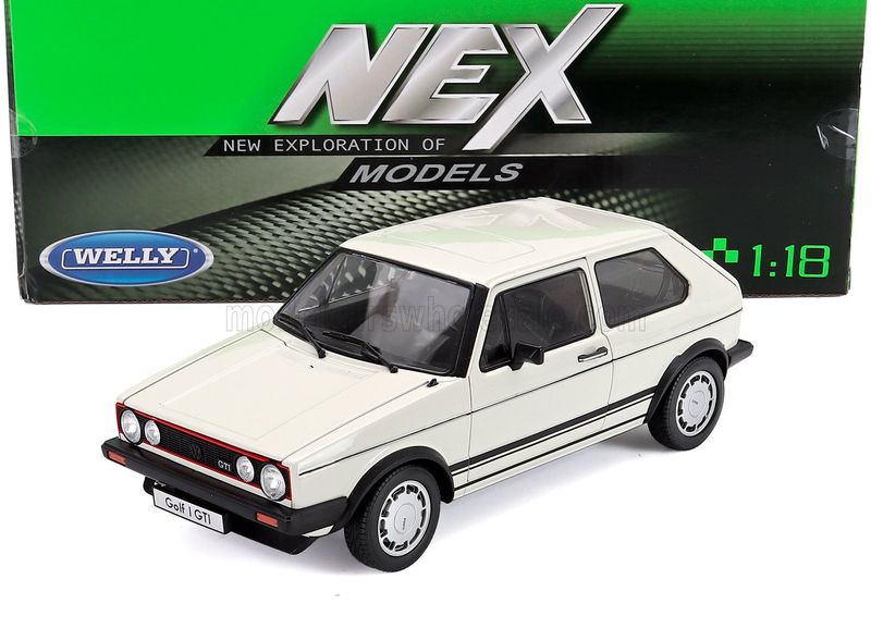 1:18 Welly - 1983 Volkswagen Golf I GTI Pirelli 2-Door White 1:18 Welly - 1983 Volkswagen Golf I GTI Pirelli 2-Door White