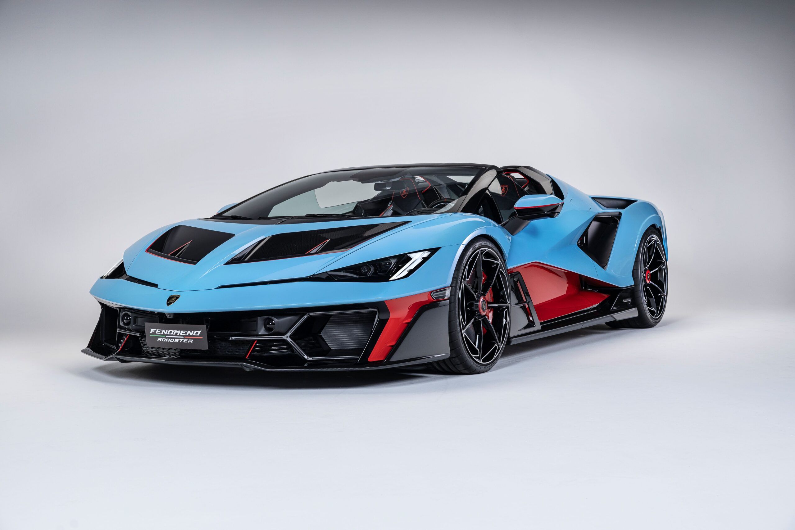 1:18 MR Collection Models - 2025 Lamborghini Fenomeno Roadster Blu Cepheus Rosso Mars Red