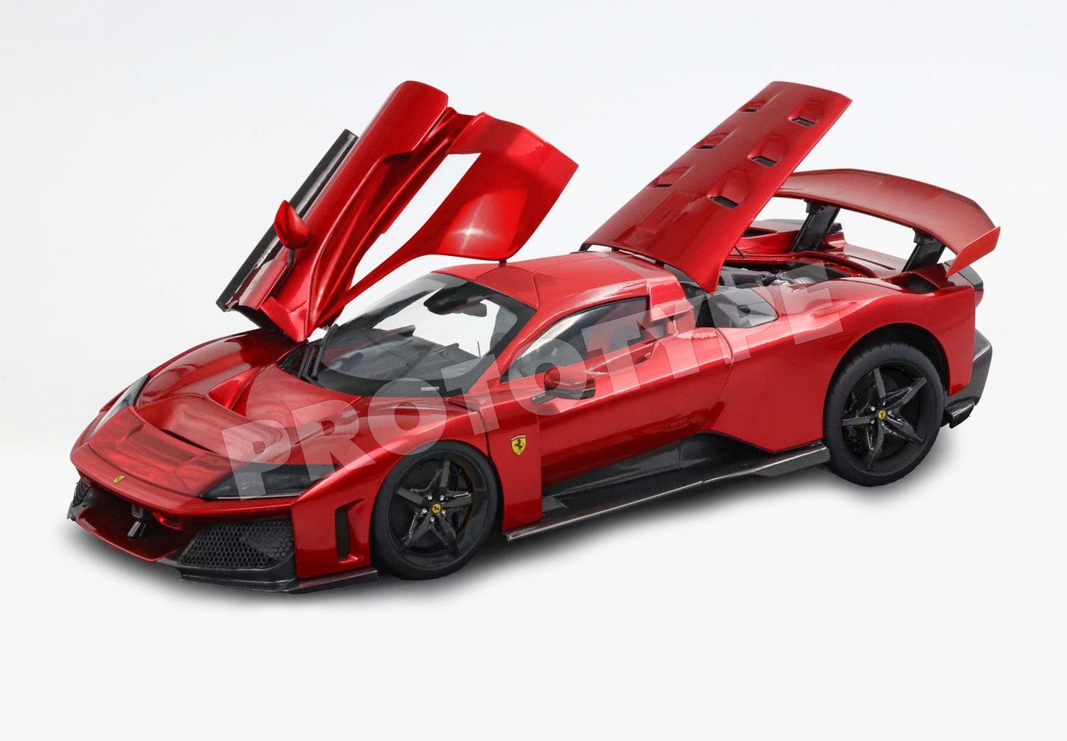 1:18 BBR - 2024 Ferrari F80 Rame Rosso Supercar Red Metallic *Carbon Wheels*