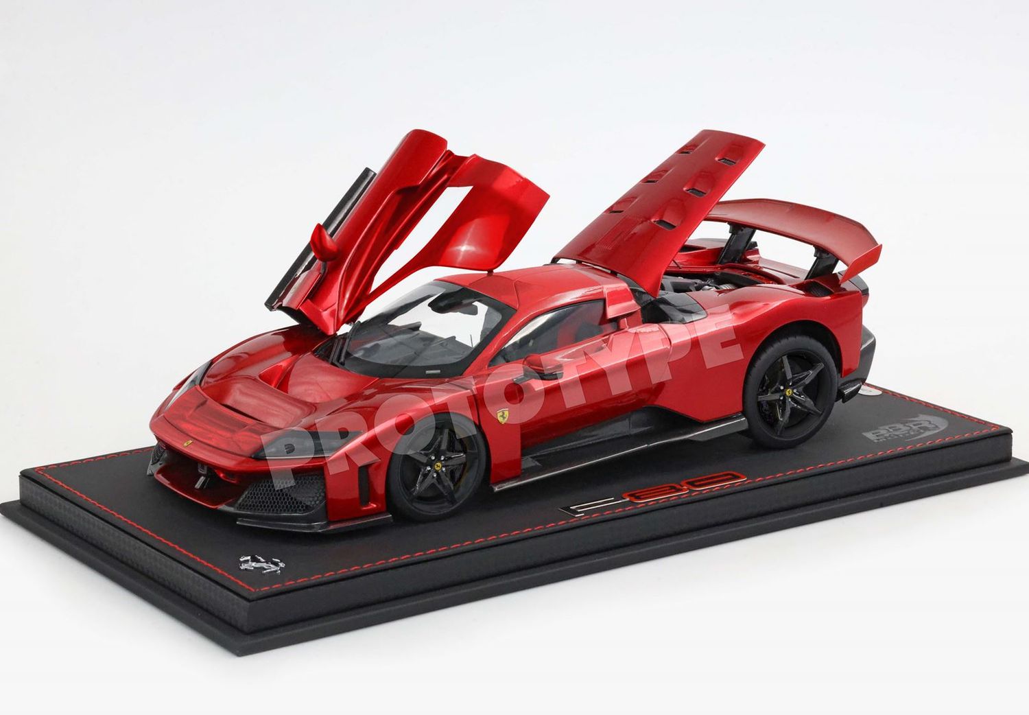 1:18 BBR - 2024 Ferrari F80 Rame Rosso Supercar Red Metallic *Carbon Wheels*