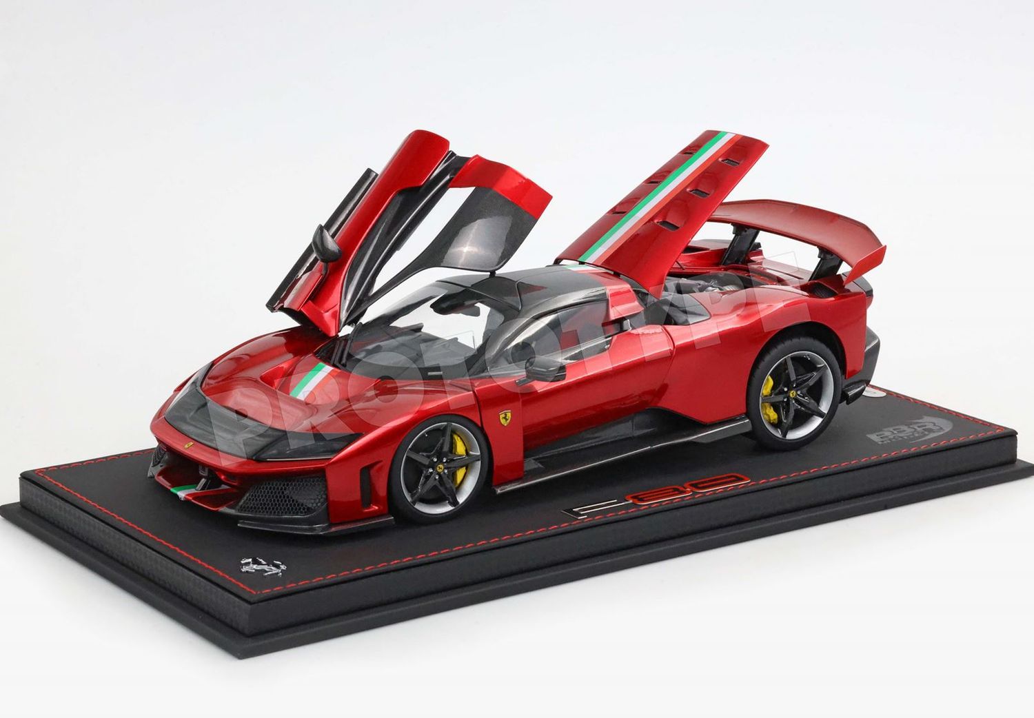 1:18 BBR - 2024 Ferrari F80 Rame Rosso Supercar Red Metallic *Bicolor Wheels and Italian Stripe*