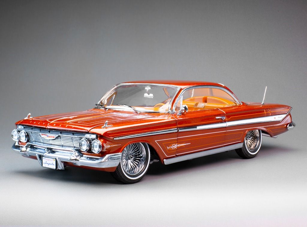 1:18 Sunstar - 1961 Chevrolet Impala Lowrider Cabriolet Hard-Top Copper Metallic