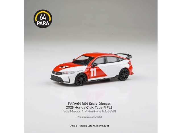 1:64 Para64 - 2025 Honda Civic Type R FL5 #11 1965 Mexico GP Heritage