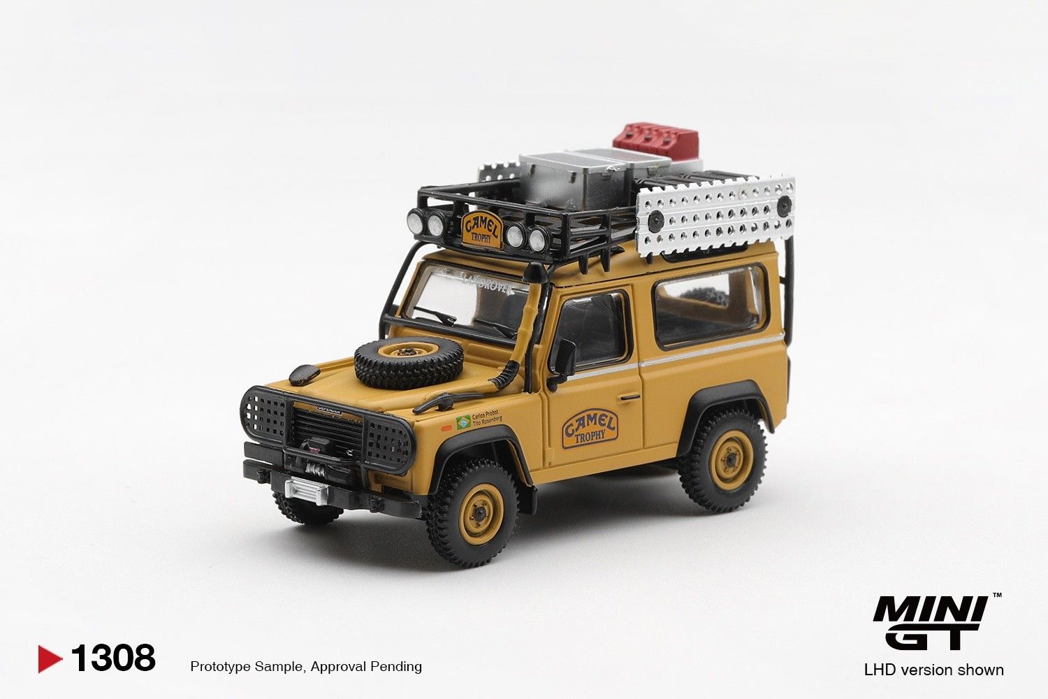 1:64 Mini GT - 1985 Land Rover Defender 90 *Camel Trophy* Team Brazil Camel Trophy Borneo