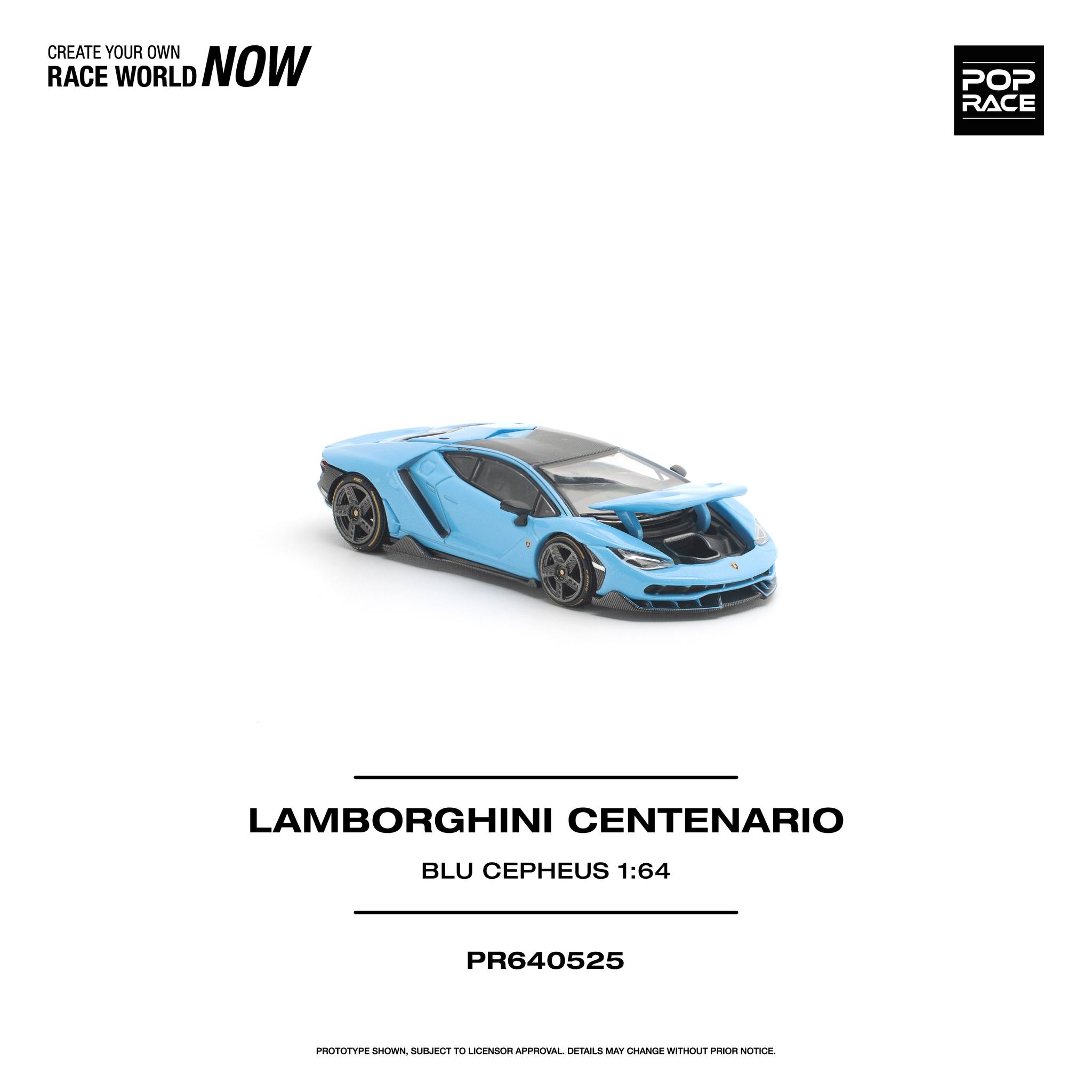 1:64 Pop Race Limited - Lamborghini Centenario, blue cepheus
