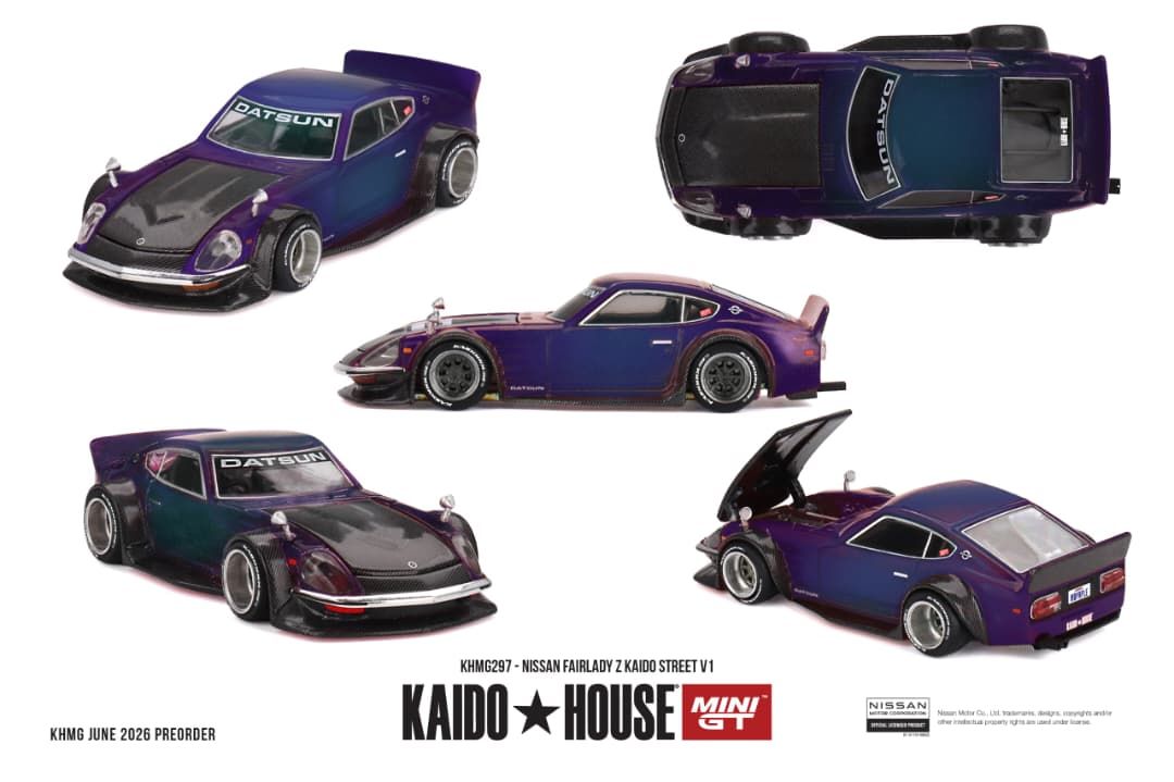 1:64 Mini GT - 1978 Nissan Fairlady Z Kaido Street V1, purple