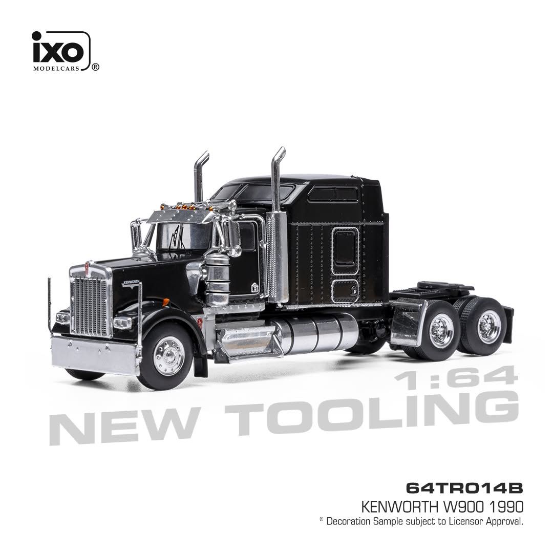 1:64 Ixo - 1990 Kenworth W900 Sleeper Cab, schwarz 1:64 Ixo - 1990 Kenworth W900 Sleeper Cab, schwarz