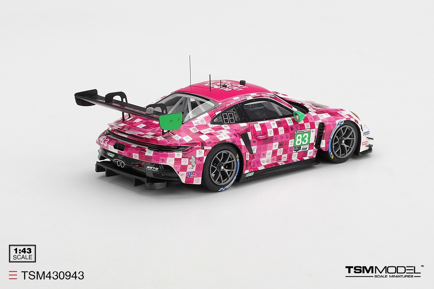 1:43 TSM - Porsche 911 (992) GT3 R 4.2L Team Iron Dames #83 IMSA 24h Daytona 2025 S. Bovy - R. Frey - M. Gatting - K. Gaillard