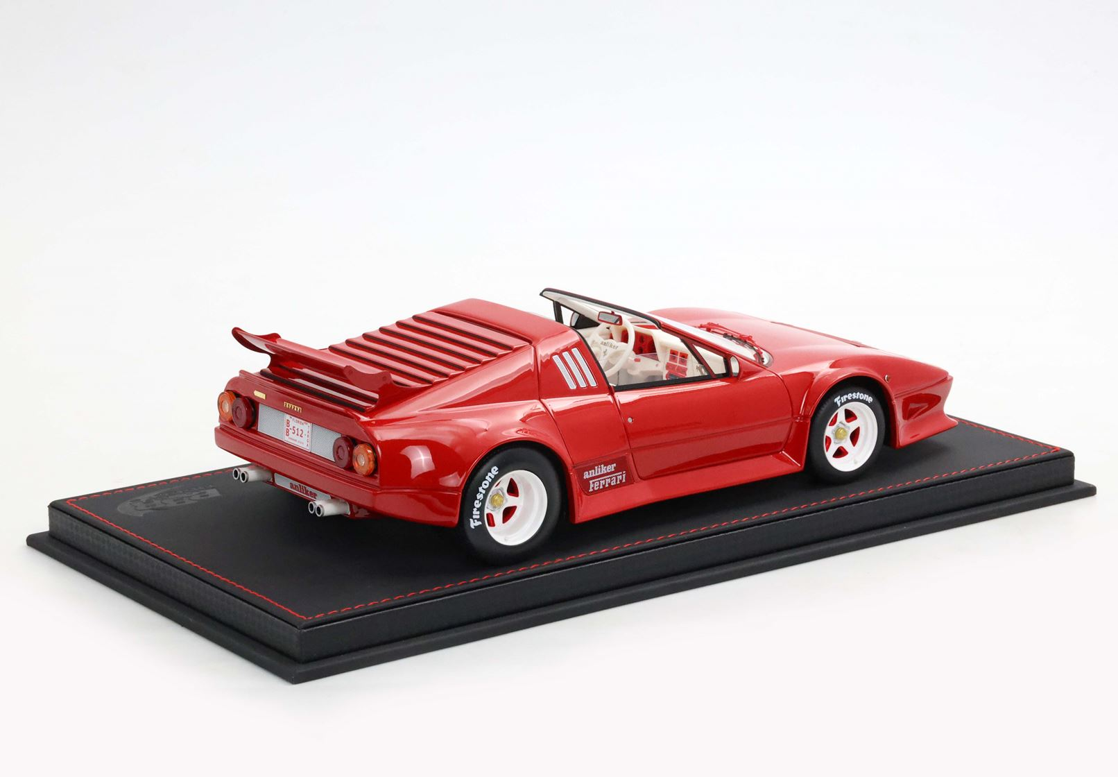 1:18 BBR - 1984 Ferrari 512 BB Targa Anliker Open Roof Rosso Corsa Red *with Showcase*