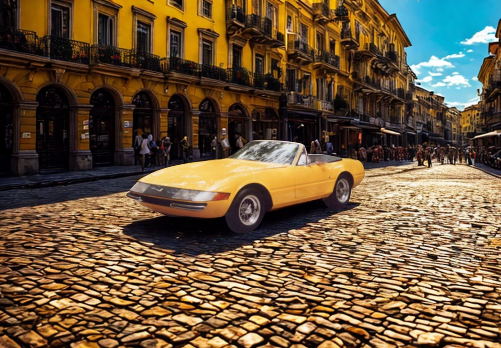 1:43 BBR - 1970 Ferrari 365 GTB/4 Daytona Spider Giallo Modena Yellow