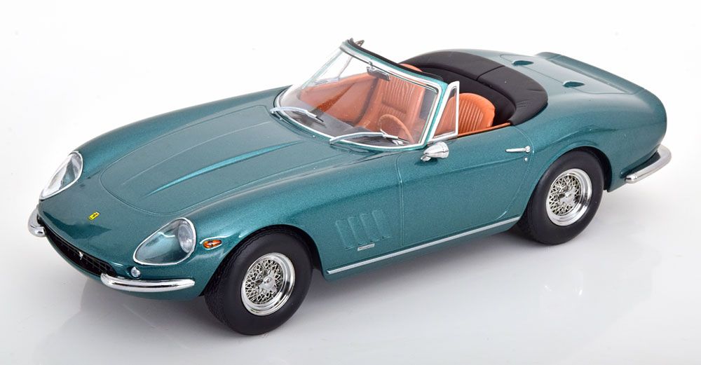 1:18 KK Scale - Ferrari 275 GTB4 NART Spyder 1967 grünmetallic *mit abnehmbarem Softtop*