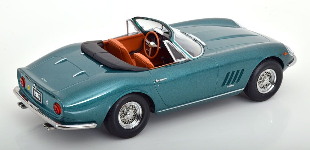 1:18 KK Scale - Ferrari 275 GTB4 NART Spyder 1967 grünmetallic *mit abnehmbarem Softtop*