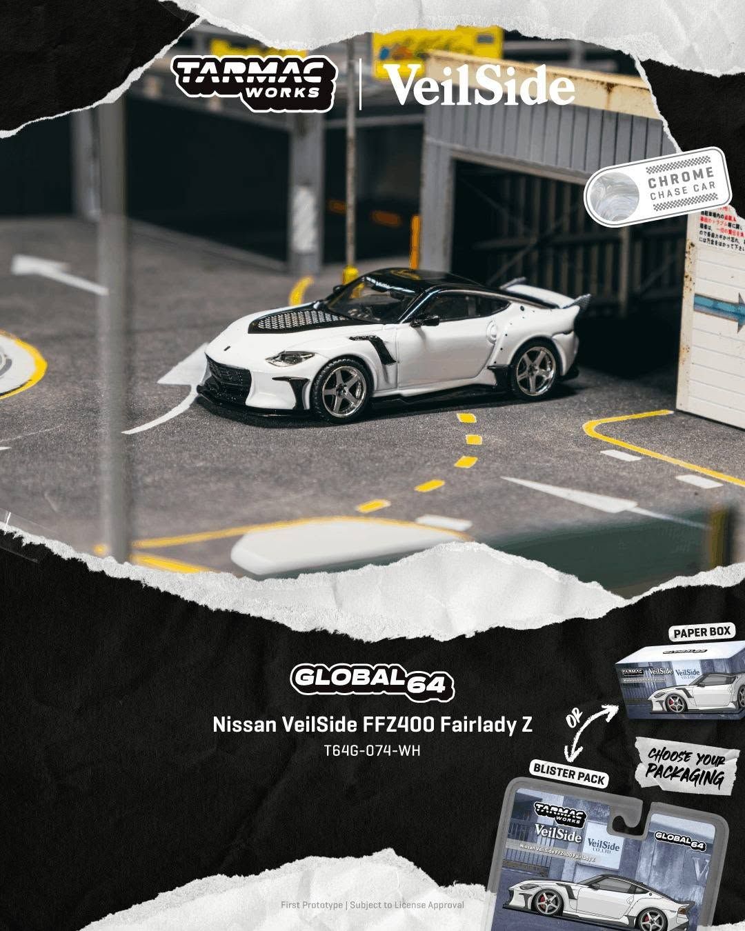 1:64 Tarmac - 2025 Nissan FFZ400 Veilside Fairlady Z, white