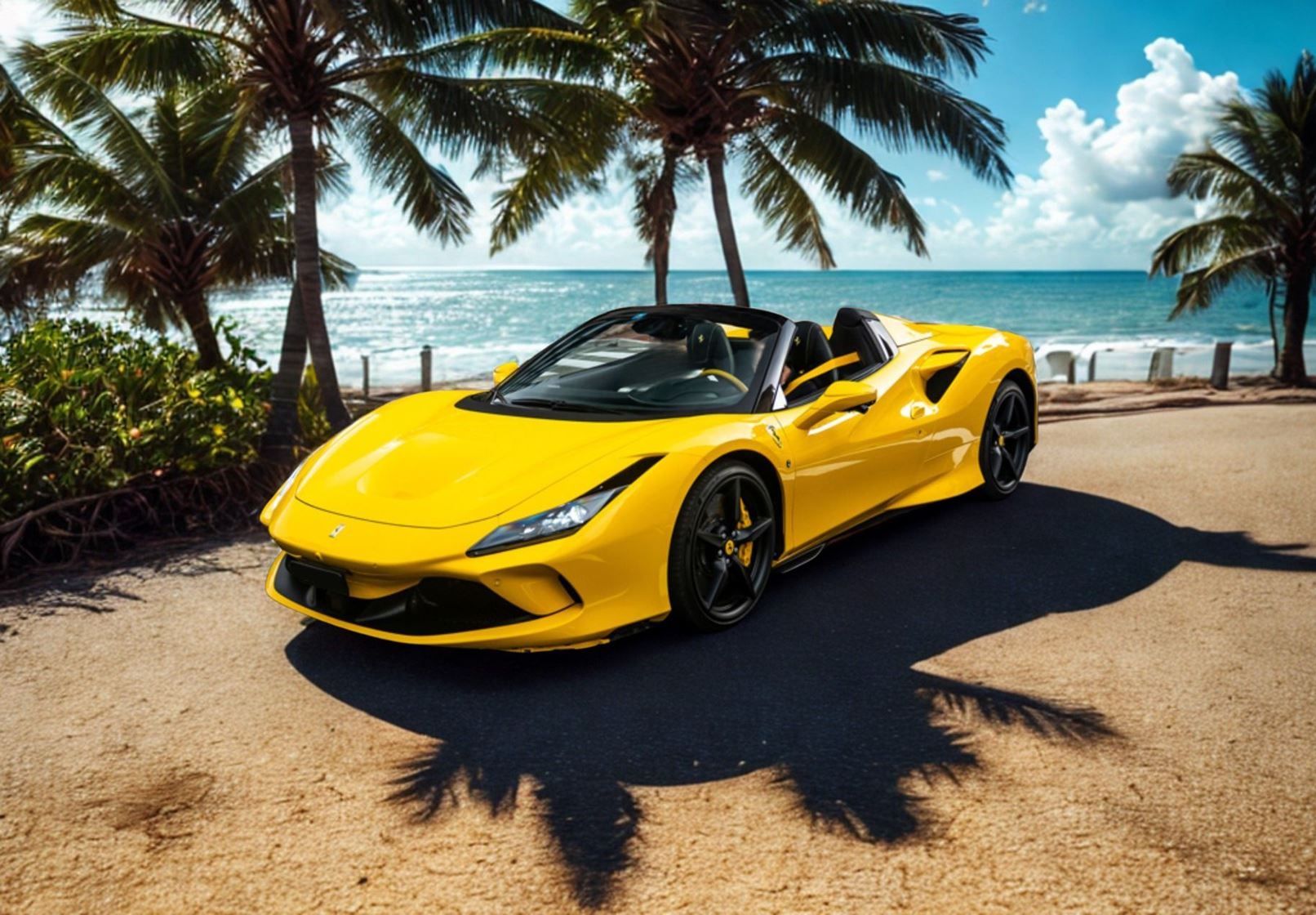 1:18 BBR - 2019 Ferrari F8 Tributo Spider Giallo Modena Yellow Black *Mit Vitrine*