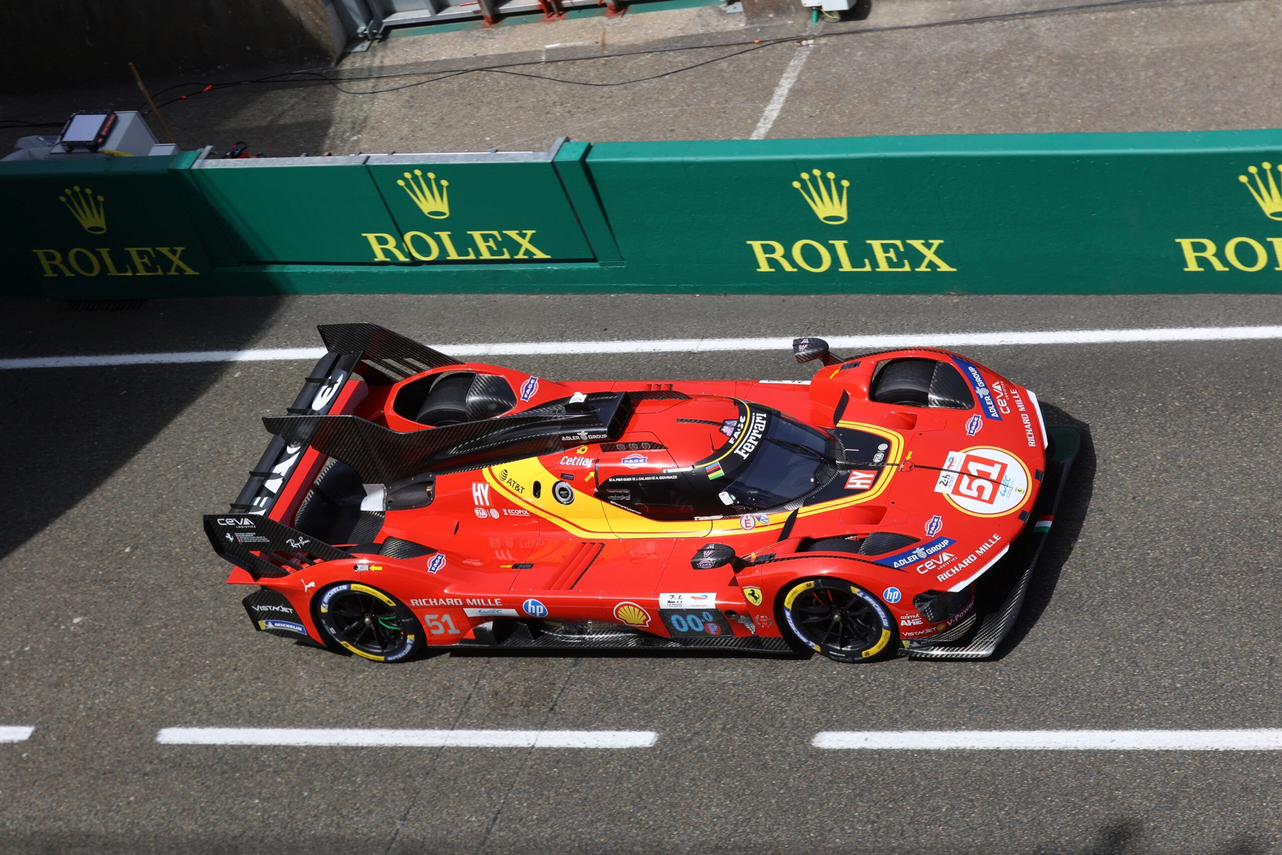 1:64 Looksmart - Ferrari 499P 3.0L Turbo V6 Team Ferrari AF Corse #51 5th 24h Le Mans 2026 A. Pier Guidi - J. Calado - A. Giovinazzi