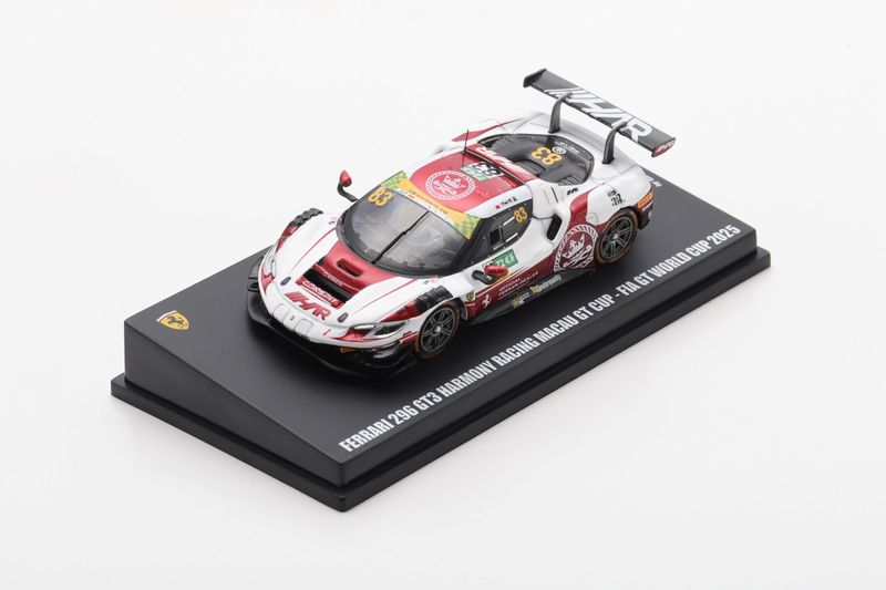 1:64 Looksmart - Ferrari 296 GT3 3.0L Twin Turbo V6 Team Harmony Racing #83 Macau FIA GT World Cup 2025 Y. Ye