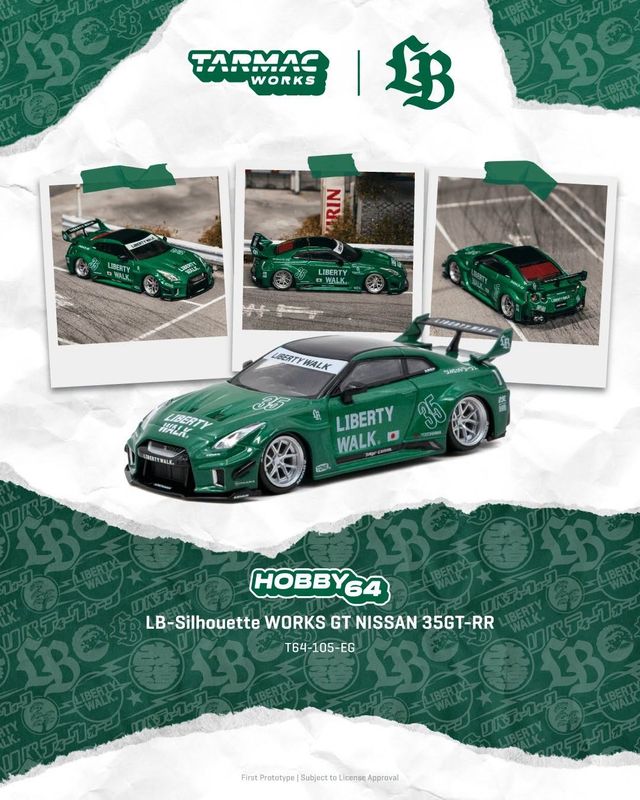 1:64 Tarmac - 2026 Nissan GT-R (R35) LB Super Silhouette, emerald green