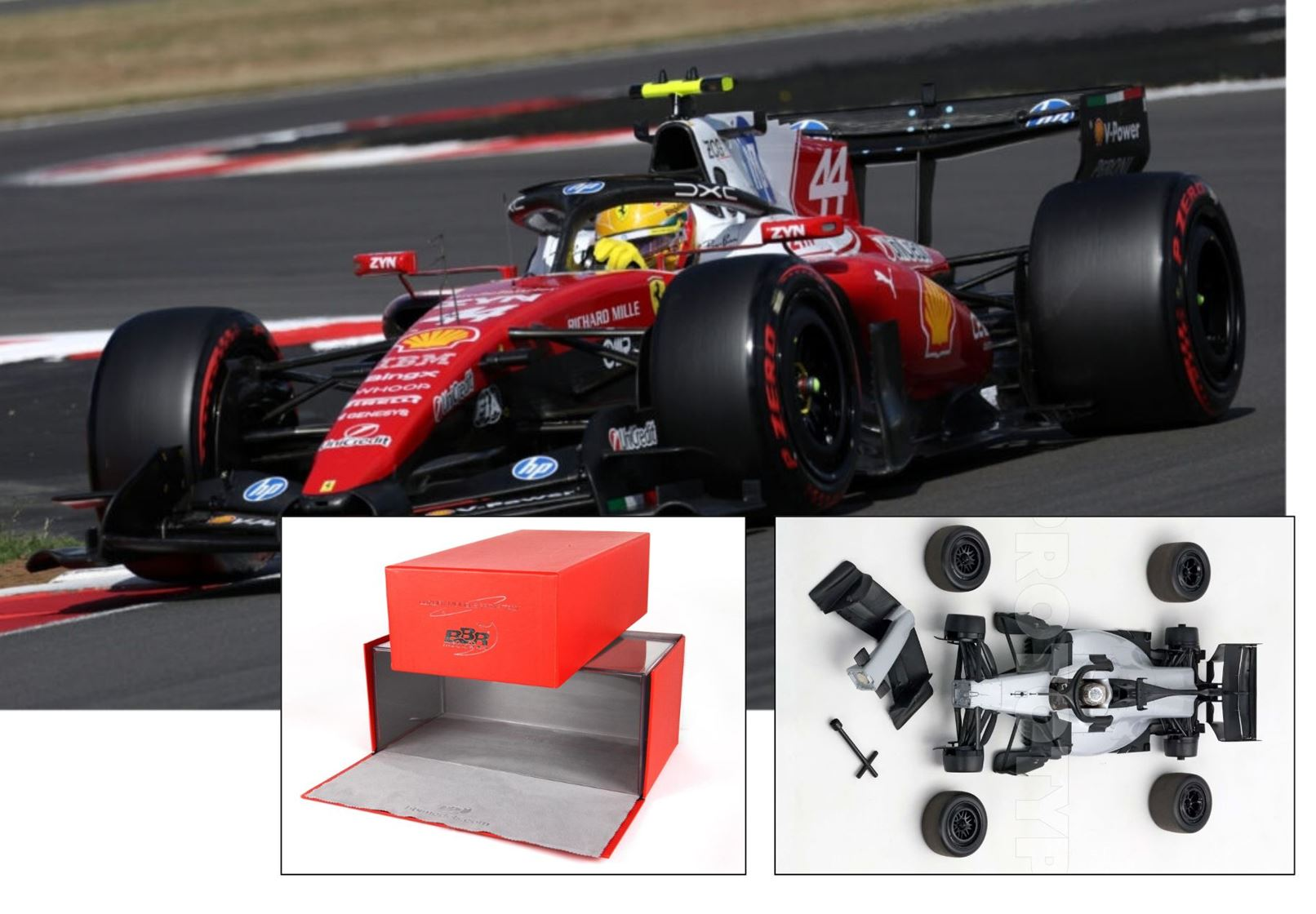 1:18 BBR - Ferrari F1 SF-26 Team Scuderia Ferrari HP SF26 #44 3rd British GP Silverstone 2026 - L. Hamilton *Luxury Packaging* *Removable Nose and Wheels*