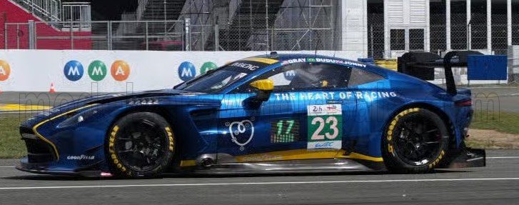 1:43 Spark - Aston Martin Vantage AMR GT3 Evo 4.0L Turbo V8 LMGT3 Team Heart of Racing #23 24h Le Mans 2026 - G. Newell - E. Barrichello - J. Adam