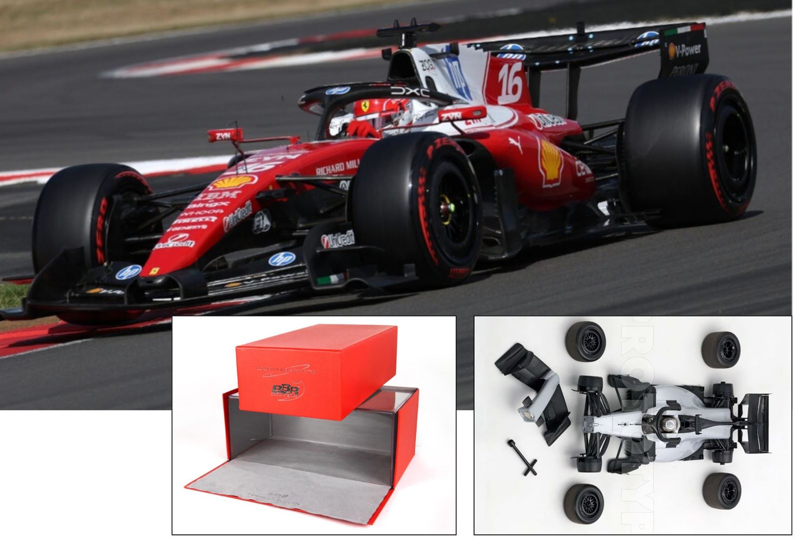 1:18 BBR - Ferrari F1 SF-26 Team Scuderia Ferrari HP SF26 #16 Winner British GP Silverstone 2026 - C. Leclerc *Luxury Packaging* *Removable Nose and Wheels*