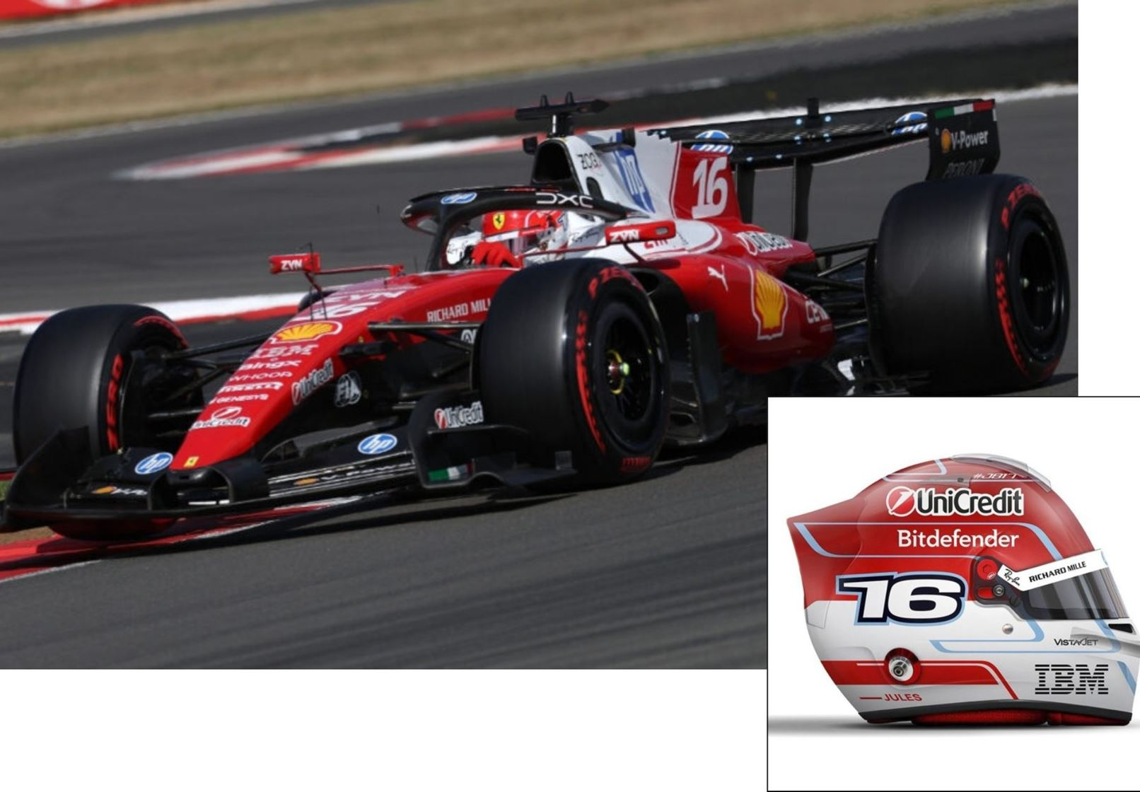 1:43 BBR - Ferrari F1 SF-26 Team Scuderia Ferrari HP SF26 #16 Winner British GP Silverstone 2026 - C. Leclerc *With Pilot*