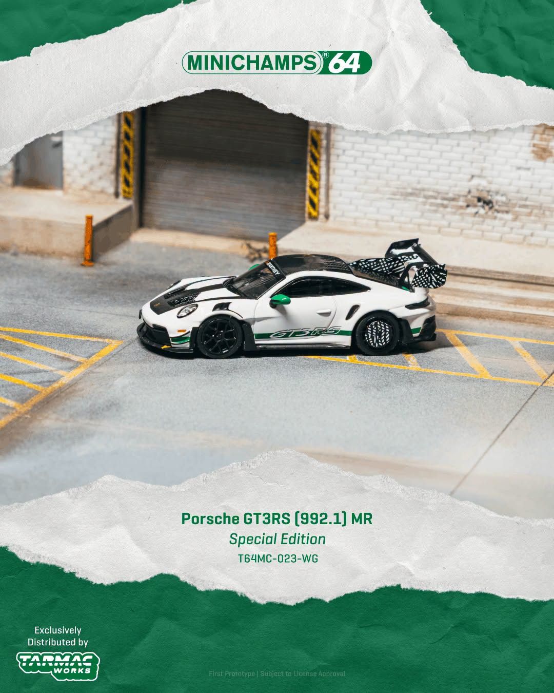 1:64 Tarmac - 2025 Porsche GT3RS (992.1), manthey racing white