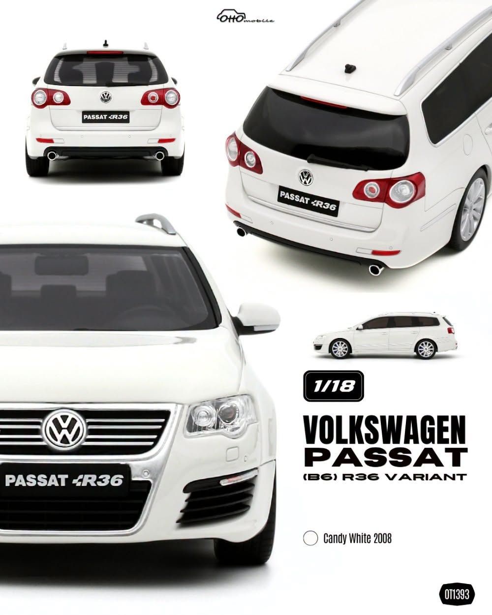 1:18 Otto Mobile - 2008 Volkswagen Passat (B6) R36 Variant White