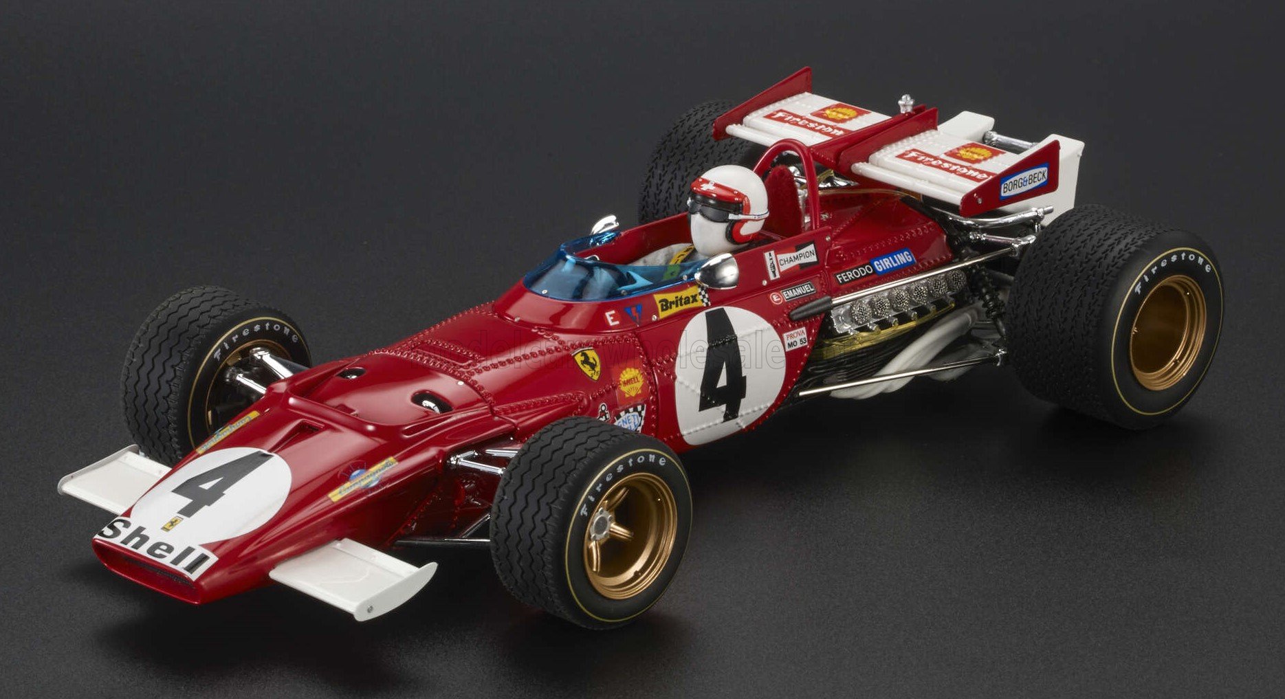 1:12 GP Replicas - Ferrari F1 312B #4 Winner Italian GP Monza 1970 - C. Regazzoni *With Driver Figure*