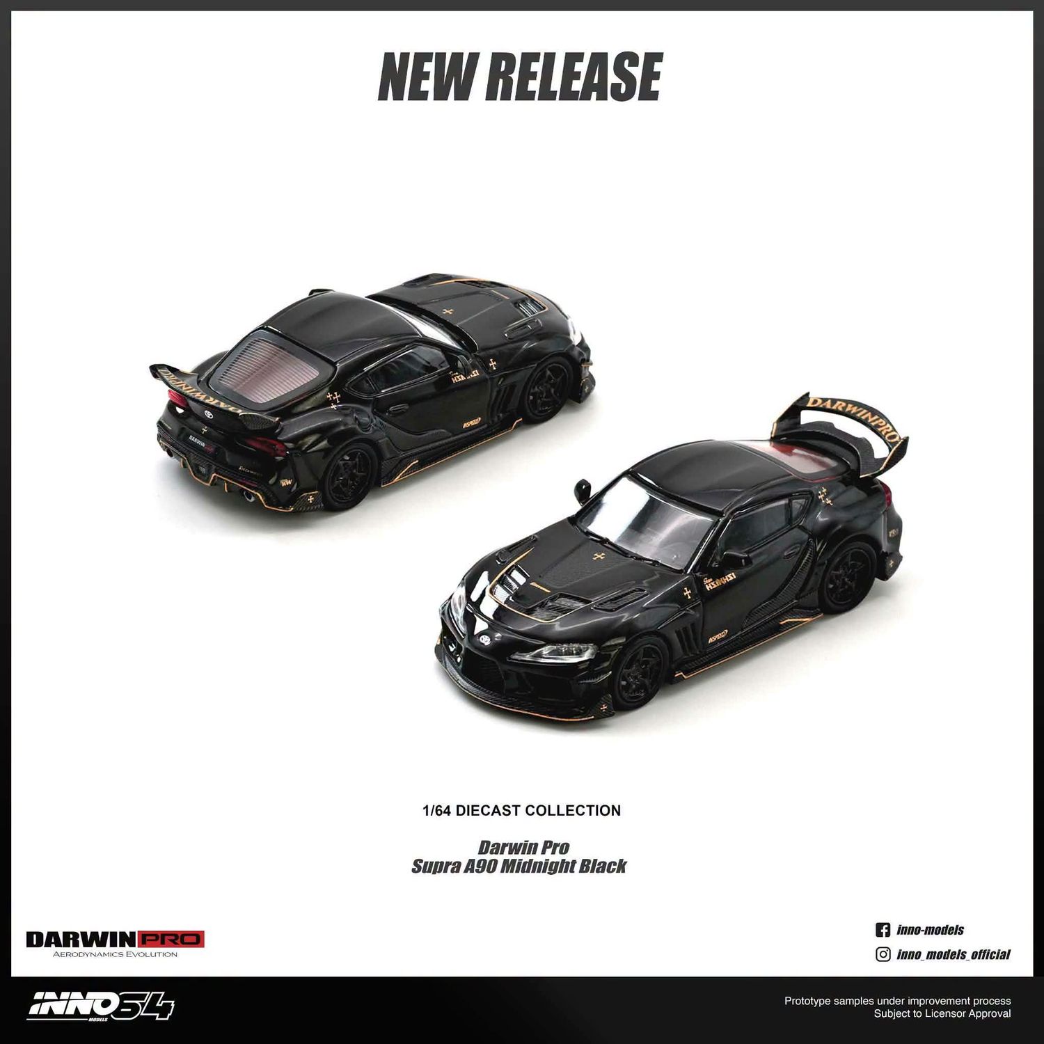 1:64 Inno64 - Toyota Supra A90 *DarwinPRO*, midnight black