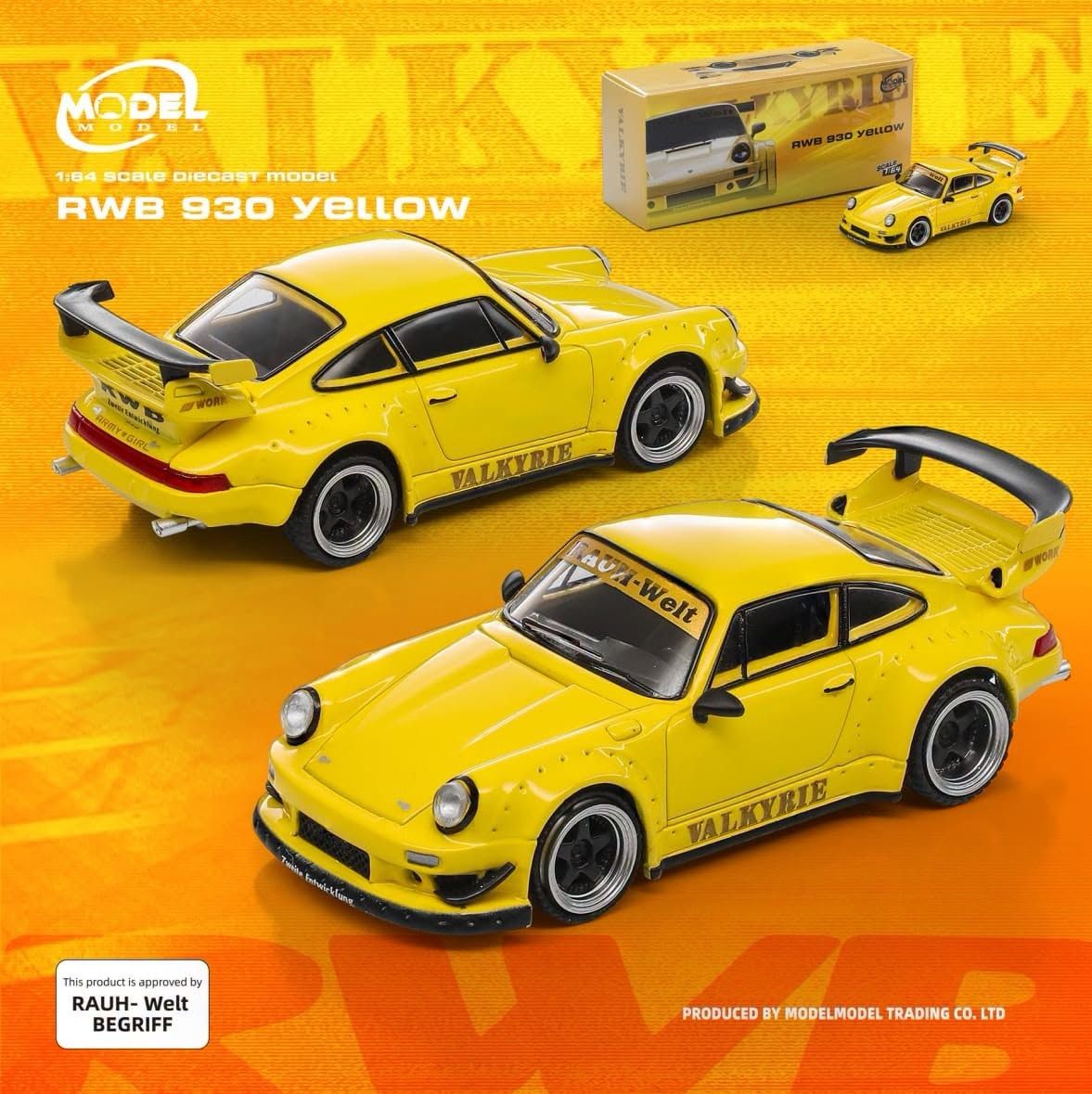 1:64 ModelModel - RWB 930, Valkyrie yellow 1:64 ModelModel - RWB 930, Valkyrie yellow