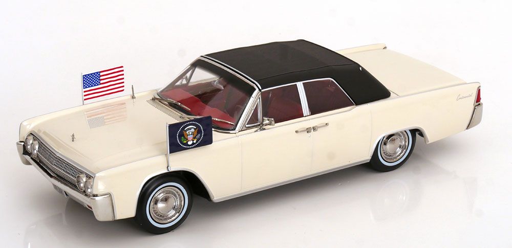 1:18 KK Scale - Lincoln Continental Convertible John F. Kennedy 1963 weiß