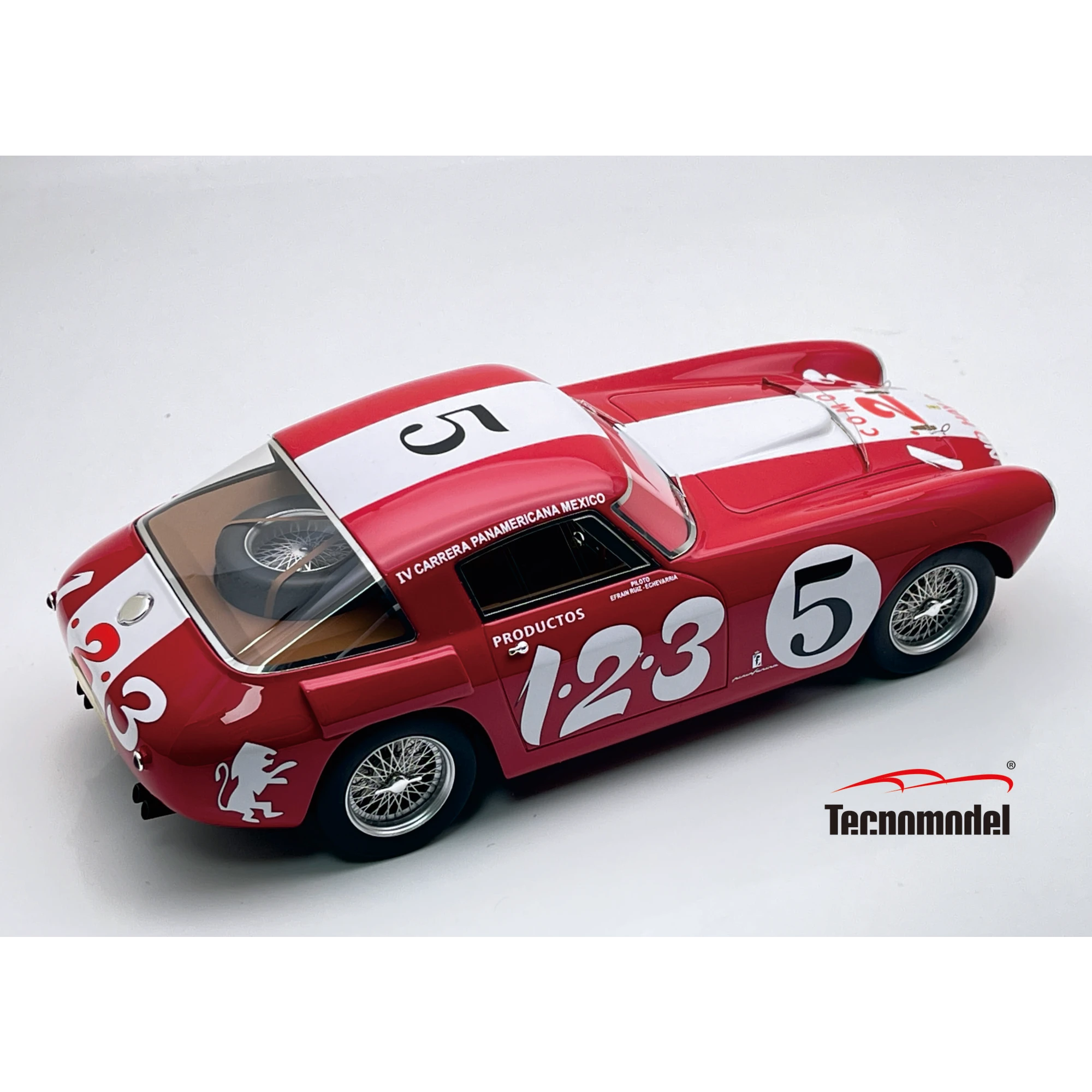 1:18 Tecnomodel - 1953 Ferrari 250 MM Carrera Panamericana #5 11th - E. R. Echeverria / P. V. Becerril