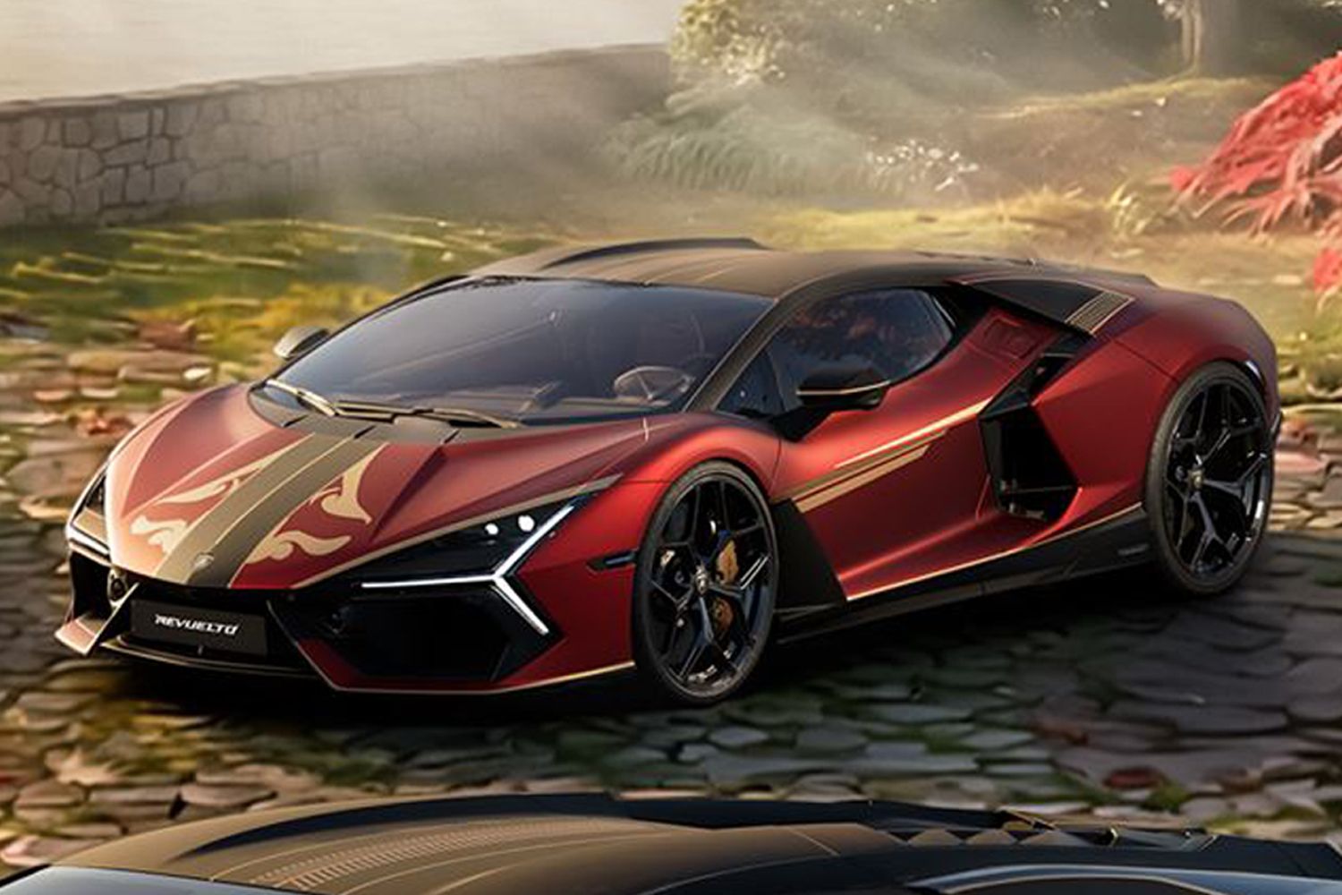 1:43 Looksmart - 2026 Lamborghini Revuelto Impavido Rosso Pyra (Matt) – Nero Nemesis (Matt)