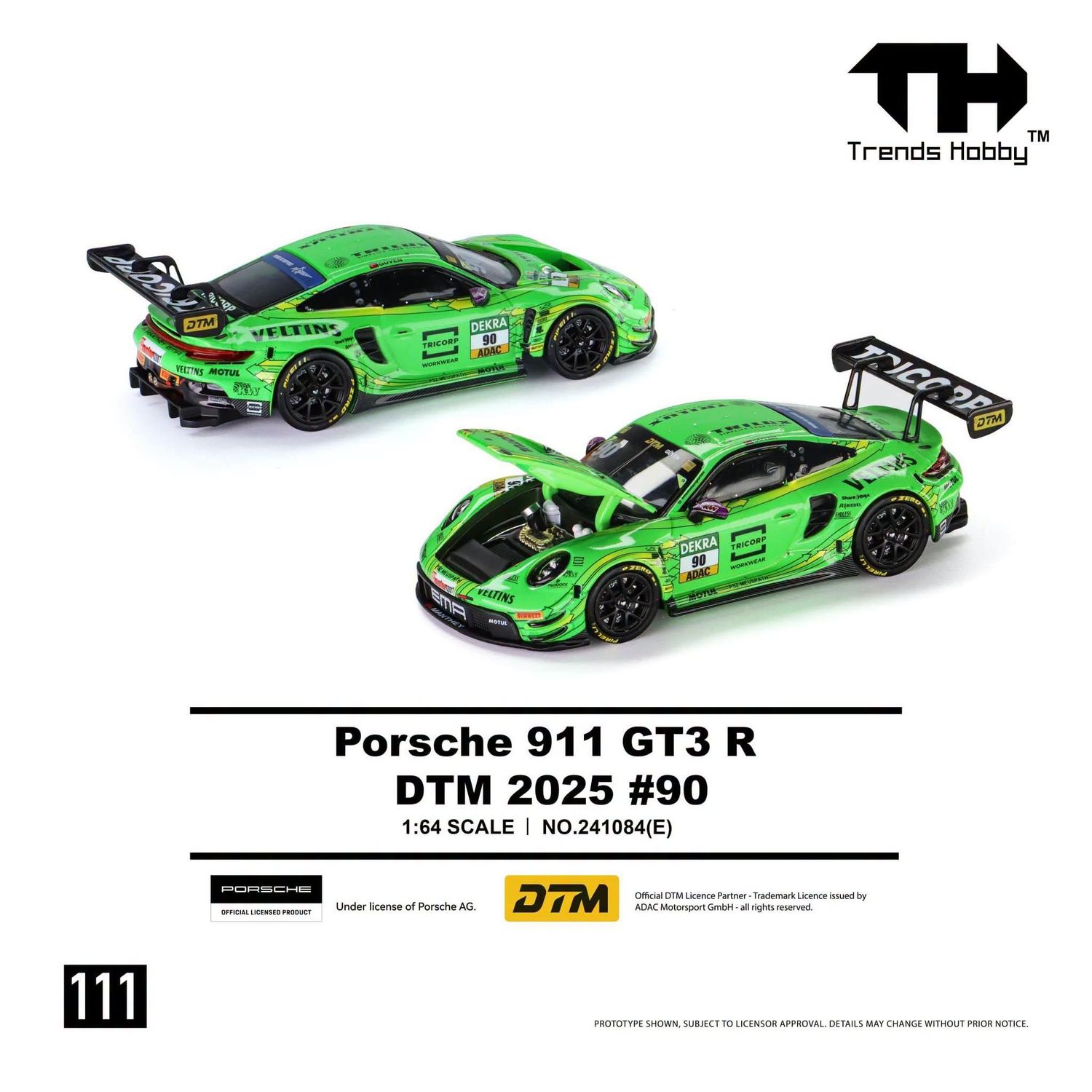 1:64 Trends Hobby - 2025 Porsche 911 GT3 R DTM #90 1:64 Trends Hobby - 2025 Porsche 911 GT3 R DTM #90