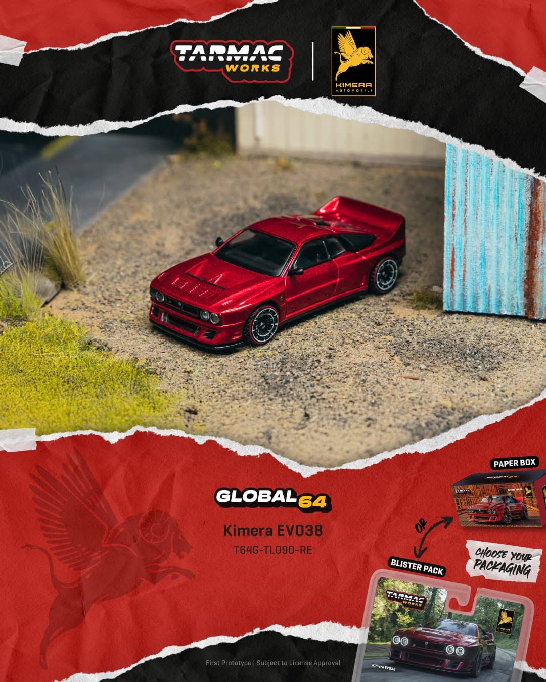 1:64 Tarmac - 2026 Kimera EVO38, red