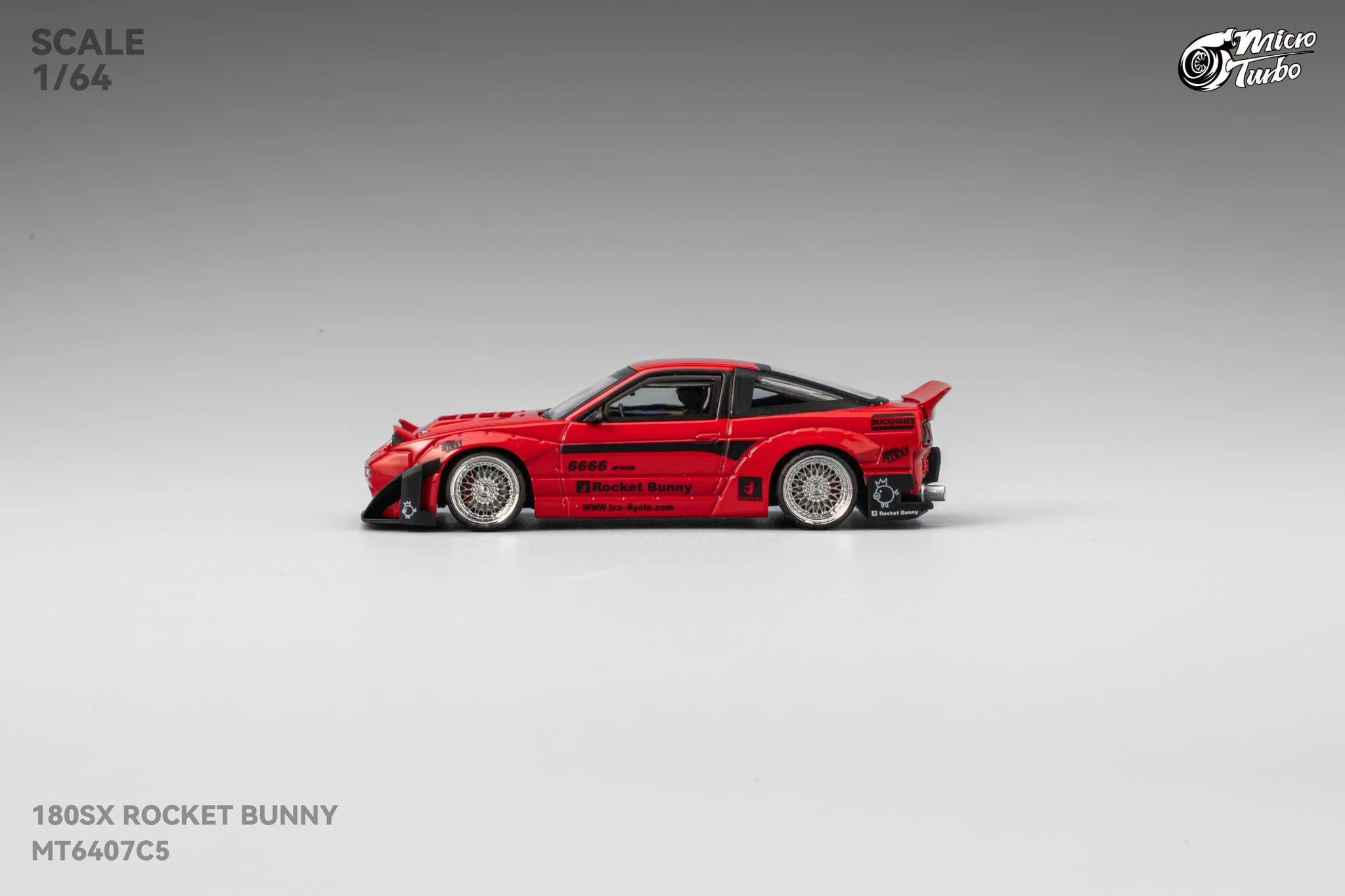 1:64 Microturbo - Rocket Bunny 180SX, metallic red